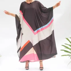 Beach Wear Long Geometric Printed Kaftan KAF0078