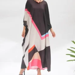 Beach Wear Long Geometric Printed Kaftan KAF0078