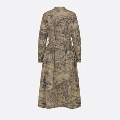 Belted Trench with Nature Inspired Design J5931