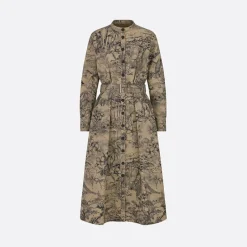 Belted Trench with Nature Inspired Design J5931