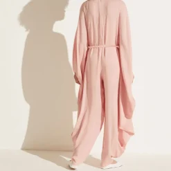 Blissful Peach Cascade Jumpsuit J7028