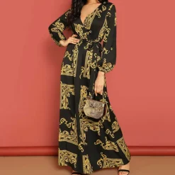 Bohemian Printed Maxi Dress J5795
