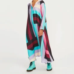 Collar Style Free Size Long Kaftan Kurti Top For Party Wear Women KAF0049