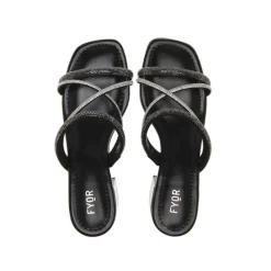 Cross Crystal Strappy Mule BDV 091