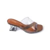 Diamante Clear Box Heel Sandal BB 02