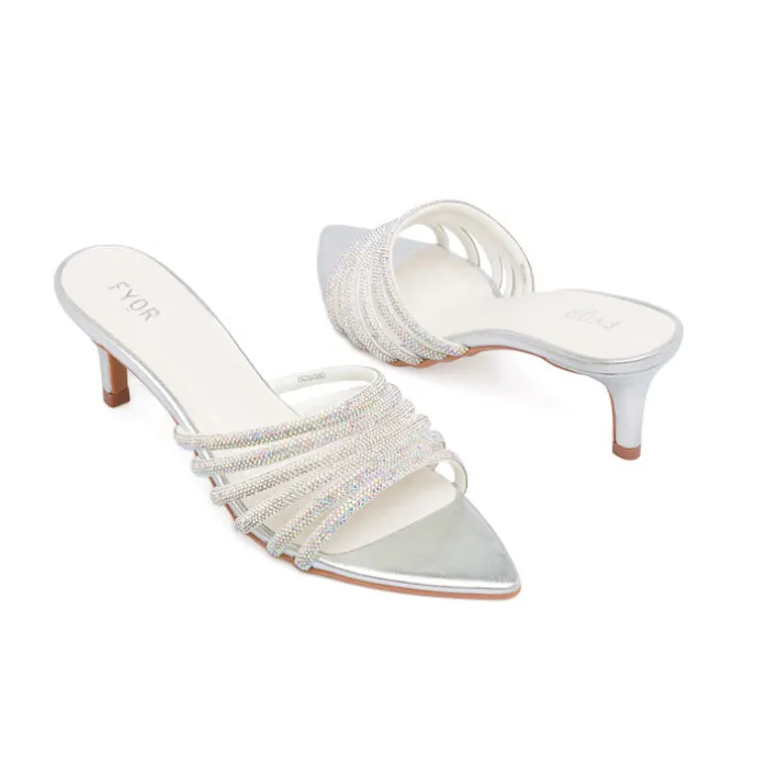 Diamante Strap Mule Sandal BDV 080