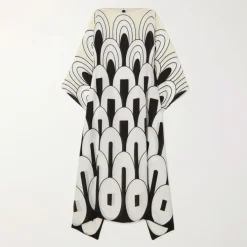 Geometric Boat Neck Printed Kaftan KAF0034