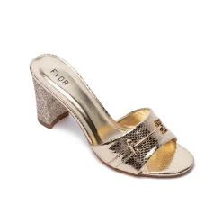 Glitter Block Heel Mule MS 201