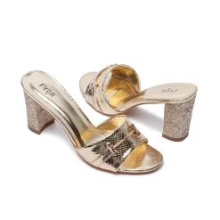 Glitter Block Heel Mule MS 201