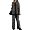 Graphic Stripe Pantsuit Monochrome Co-Ord Set CORD0014