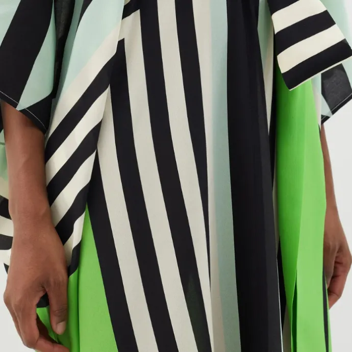 Green Enigma Belt Style Full Kaftan J5896