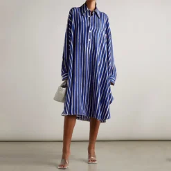 Long Collar Line Style Printed Premium Kaftan Top J5898