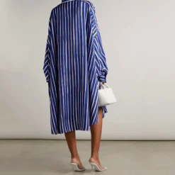 Long Collar Line Style Printed Premium Kaftan Top J5898