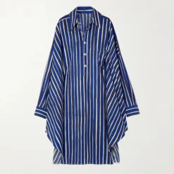 Long Collar Line Style Printed Premium Kaftan Top J5898