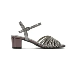 Metallic Strappy Block Heel HL 169
