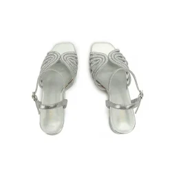 Metallic Strappy Block Heel HL 169