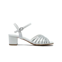 Metallic Strappy Block Heel HL 169
