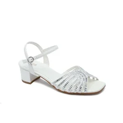 Metallic Strappy Block Heel HL 169