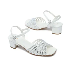 Metallic Strappy Block Heel HL 169