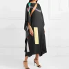 Midnight Maze Black Geometric Kaftan KAF0058