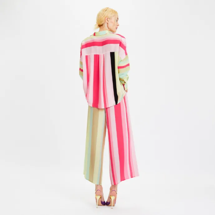 Premium Collar Cuff Shirt Style Two Face Co-Ord Set J5893