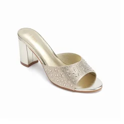 Shiny upper Embellished Mule HL 180