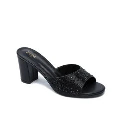 Shiny upper Embellished Mule HL 180