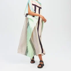 Silken Angles Premium Geometric Kaftan KAF0061