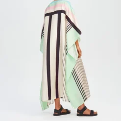 Silken Angles Premium Geometric Kaftan KAF0061