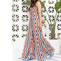 Sleeveless Zigzag Wonder JumpSuit JU5717