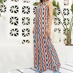 Sleeveless Zigzag Wonder JumpSuit JU5717