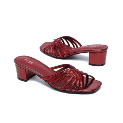 Square Diamante Heeled Sandal HL 122