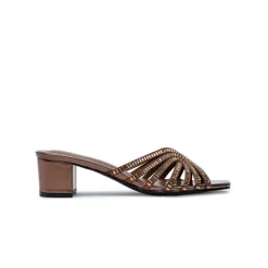 Square Diamante Heeled Sandal HL 122