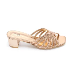 Square Diamante Heeled Sandal HL 122