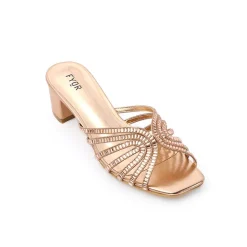 Square Diamante Heeled Sandal HL 122