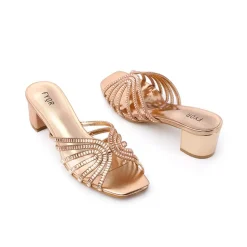 Square Diamante Heeled Sandal HL 122