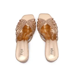 Square Diamante Heeled Sandal HL 122