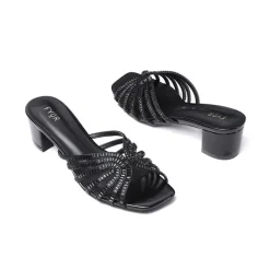 Square Diamante Heeled Sandal HL 122
