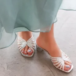 Square Diamante Heeled Sandal HL 122