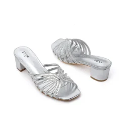 Square Diamante Heeled Sandal HL 122