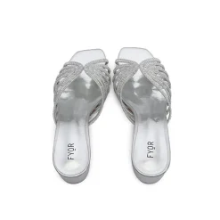 Square Diamante Heeled Sandal HL 122