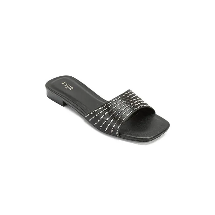 Square Diamante Slip-On Sandal HL 171