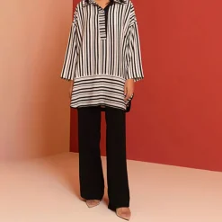 Striped Printed Occasion Wear Top + Bottom Sets CORD0016
