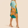 Tropical Floral Printed Knee Length Kaftan Top KAF0070