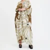 V-Neck Belt Style Printed Beach Wear Kaftan BELT014