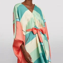 V-Neck Style Modern Printed Belt Style Short Kaftan BELT009