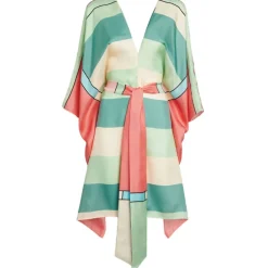 V-Neck Style Modern Printed Belt Style Short Kaftan BELT009
