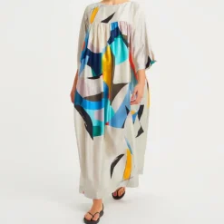 White Maxi with Brushstroke Bliss MAX005