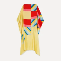 Women Digital Printed Daily Wear Striped Pattern Kaftan KAF004
