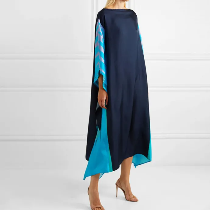 Women’s Black And Blue Color Printed Kaftan KAF0028